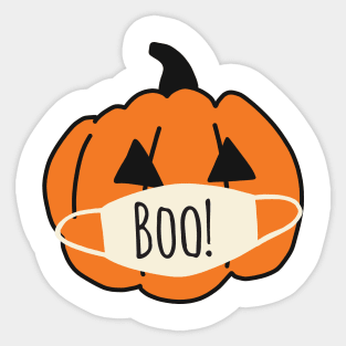 Halloween 2020 Pumpkin With Coronavirus Face Mask Edit View Sticker